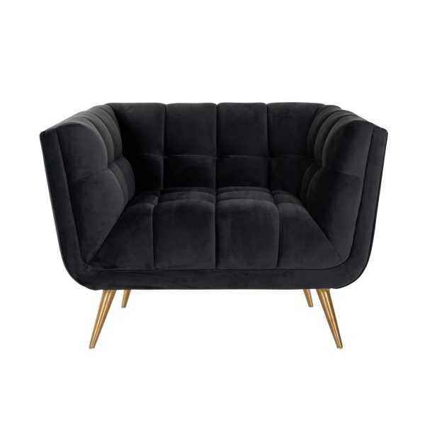 Lounge stoel Huxley anthracite velvet Richmond Interiors - Afbeelding 5