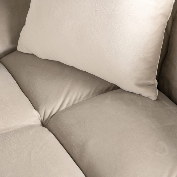 Bank Cube khaki velvet 3-seater + lounge left Richmond Interiors - Afbeelding 4