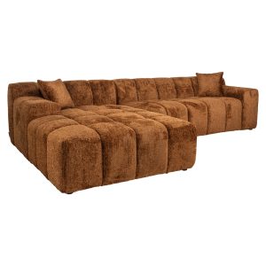 Bank Cube lovely cinnamon 3-seater + lounge left Richmond Interiors