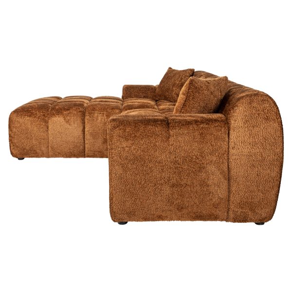 Bank Cube lovely cinnamon 3-seater + lounge left Richmond Interiors - Afbeelding 2