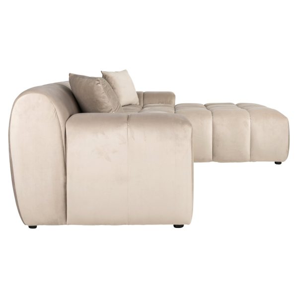 Bank Cube khaki velvet 3-seater + lounge right Richmond Interiors - Afbeelding 3