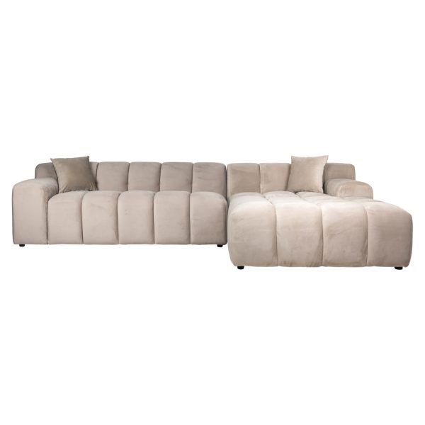 Bank Cube khaki velvet 3-seater + lounge right Richmond Interiors - Afbeelding 6
