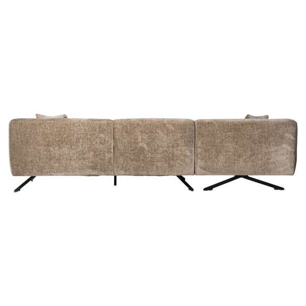 Bank Donovan taupe chenille 3-seater + lounge left Richmond Interiors - Afbeelding 4