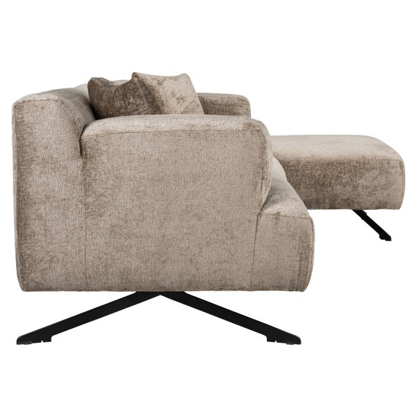 Bank Donovan taupe chenille 3-seater + lounge right Richmond Interiors - Afbeelding 3