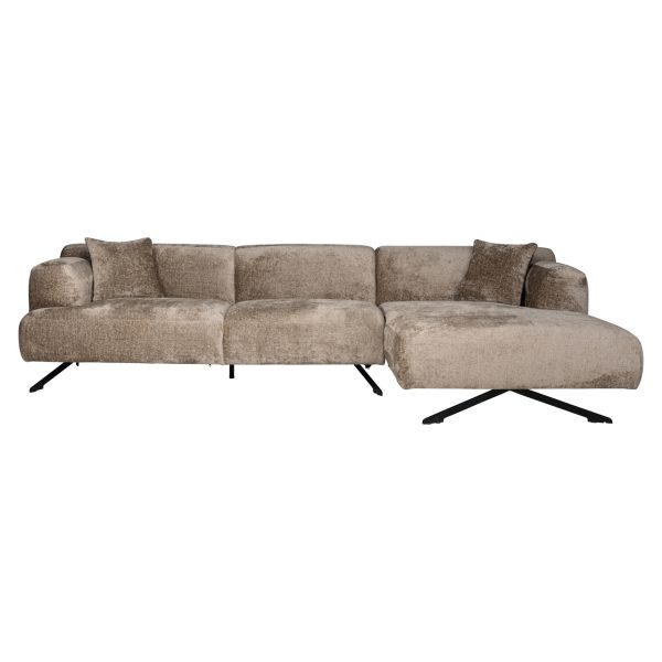 Bank Donovan taupe chenille 3-seater + lounge right Richmond Interiors - Afbeelding 5