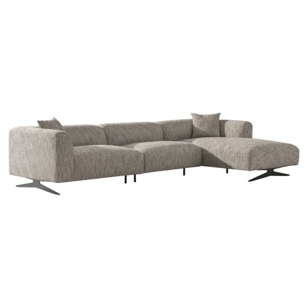 Bank Hoxton trendy nature 3-seater + lounge right Richmond Interiors