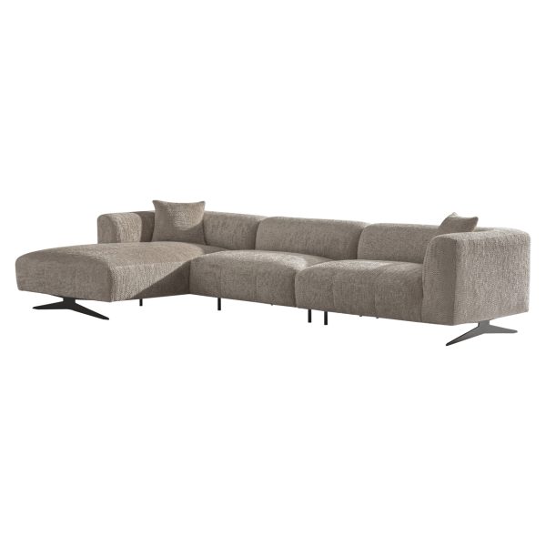 Bank Hoxton lovely beige 3-seater + lounge left Richmond Interiors