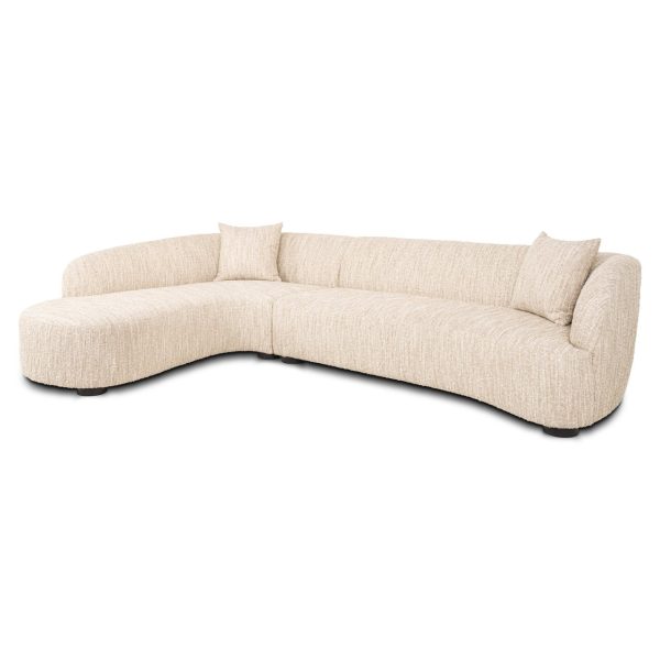 Bank Pandora beige angora lounge left Richmond Interiors - Afbeelding 3