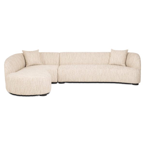 Bank Pandora beige angora lounge left Richmond Interiors - Afbeelding 2