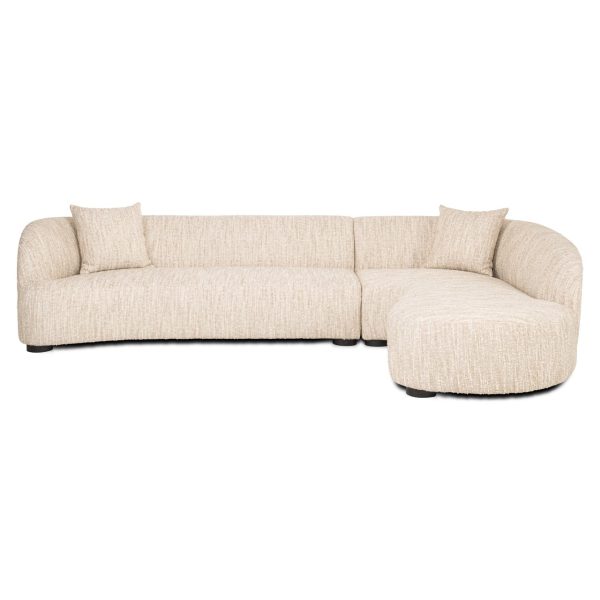 Bank Pandora beige angora lounge right Richmond Interiors - Afbeelding 2