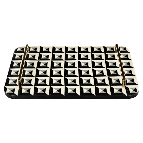 Dienblad Birte black/white Richmond Interiors - Afbeelding 2