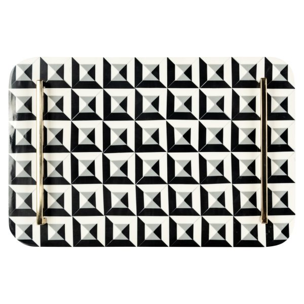 Dienblad Birte black/white Richmond Interiors - Afbeelding 3