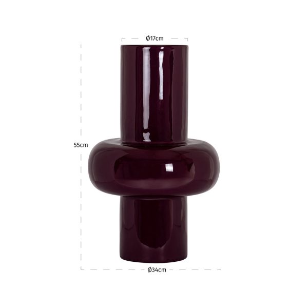 Vaas Ashlyn burgundy large Richmond Interiors - Afbeelding 2
