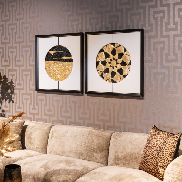 Wall art Sun black/gold Richmond Interiors - Afbeelding 3