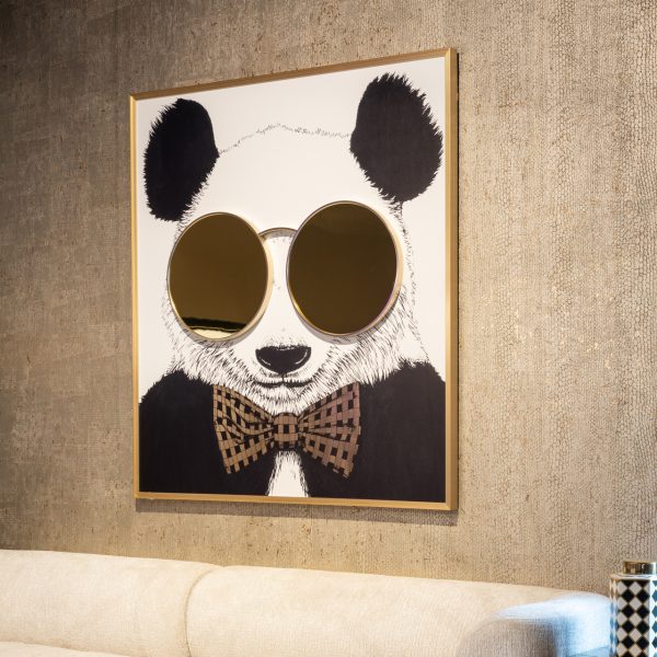 Wall art Panda black/gold Richmond Interiors - Afbeelding 4