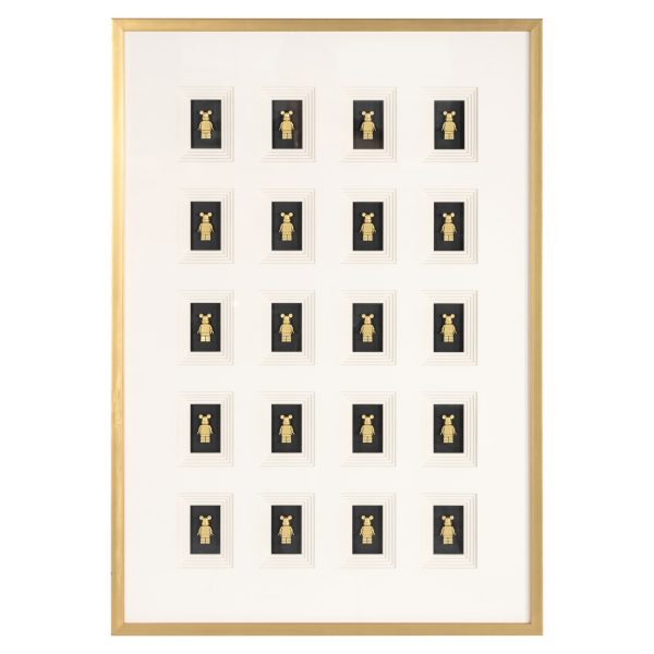 Wall art Bear black/gold Richmond Interiors