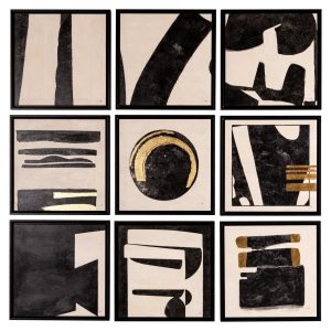 Wall art Gabri black/white (Set of 9) Richmond Interiors