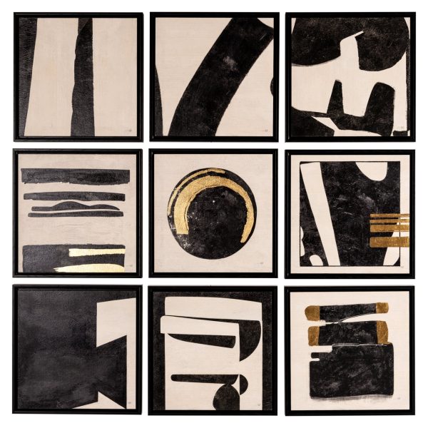 Wall art Gabri black/white (Set of 9) Richmond Interiors