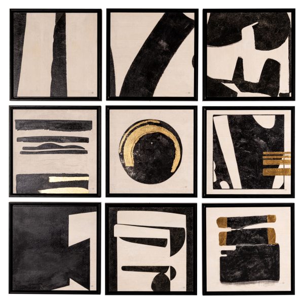 Wall art Gabri black/white (Set of 9) Richmond Interiors - Afbeelding 2