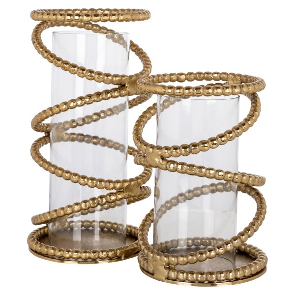 Windlicht Jaden brushed gold small Richmond Interiors - Afbeelding 3