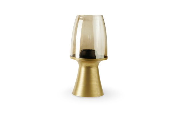 Windlicht Danea brushed gold large Richmond Interiors