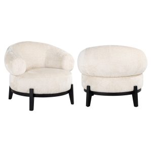 Lounge stoel Montana white chenille Richmond Interiors