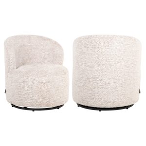 Lounge stoel Jackie lovely cream swivel kids Richmond Interiors