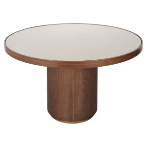 Eettafel Willox brown 130Ø including glass Richmond Interiors