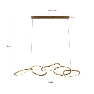 Hanglamp Flyn brushed gold Richmond Interiors