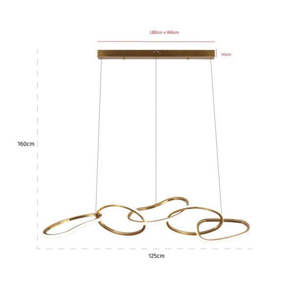 Hanglamp Flyn brushed gold Richmond Interiors - Afbeelding 2