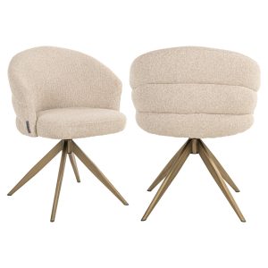 Eetkamerstoel Zendaya biscotti swivel fire retardant Richmond Interiors