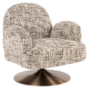 Lounge stoel Kagney brown omara swivel Richmond Interiors
