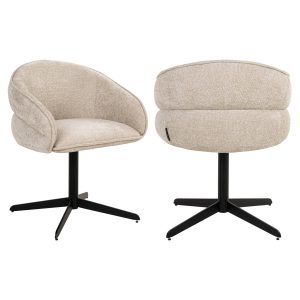 Eetkamerstoel Angelina cream unicorn swivel Richmond Interiors