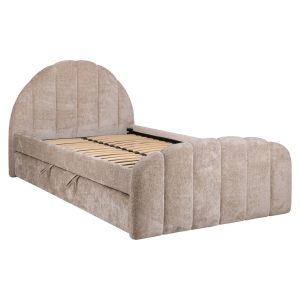 Bed Pixie clay chenille 120x200 with pull-out bed Richmond Interiors