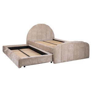 Bed Pixie clay chenille 120x200 with pull-out bed Richmond Interiors