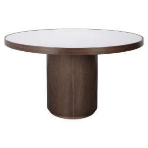 Eettafel Willox beige 130Ø including glass Richmond Interiors