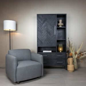Bradfort Fauteuil - fabric Montego 466 Grey Tower Living
