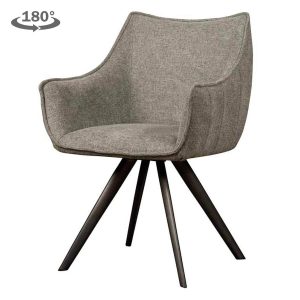 Riviera Armstoel - fabric Brego 09 middle grey (draaibaar) Tower Living