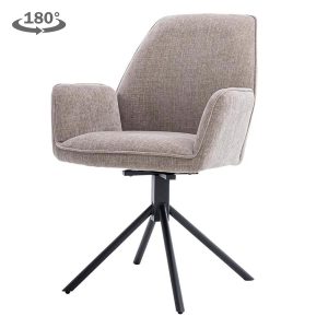 Amaro Armstoel - fabric Nature 120 Beige grey (draaibaar) Tower Living