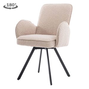 Livo Armstoel - fabric Ascot 12 Beige (draaibaar) Tower Living