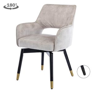 Lenno Armstoel - fabric Adore 11 Beige (draaibaar) Tower Living