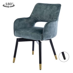 Lenno Armstoel - fabric Adore 31 Grey blue (draaibaar) Tower Living