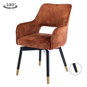 Lenno Armstoel - fabric Adore 24 Copper (draaibaar) Tower Living