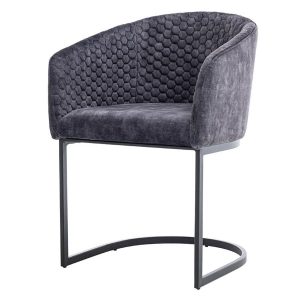 Pellaro Armstoel - fabric Adore 29 Dark grey Tower Living