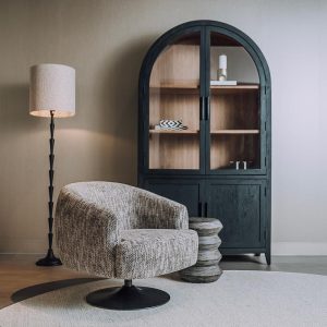 Barga Fauteuil - fabric TED 8 white-grey (draaibaar) Tower Living