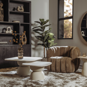 Barza Salontafel gebroken wit 80 cm Tower Living