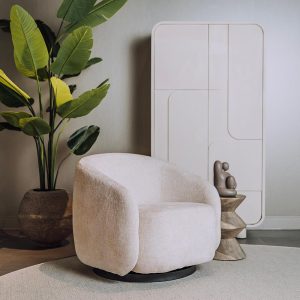 Castro Fauteuil - fabric Haga 23 pearl (draaibaar) Tower Living