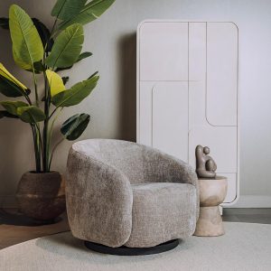 Castro Fauteuil - fabric Haga 30 beige (draaibaar) Tower Living