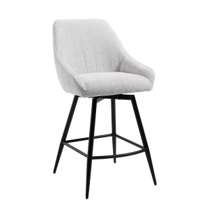 Trino Barstoel - fabric Trenza 04 white (draaibaar) Tower Living