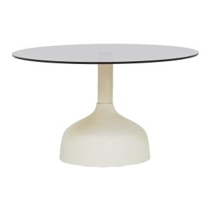 Elba Salontafel glas gebroken wit rond 70 cm Tower Living